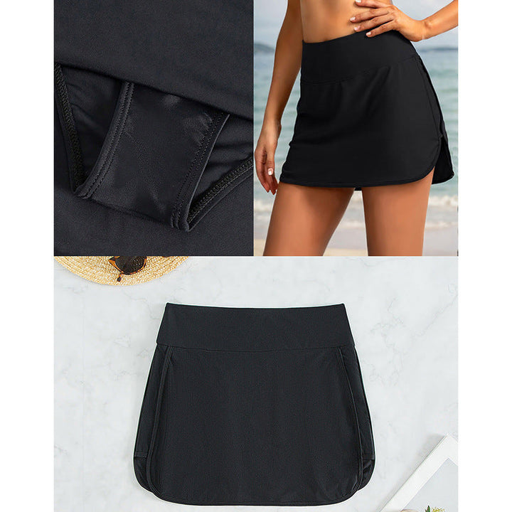 Women’s Swim Skirt with Side Slit and Elastic Waistband Lune London