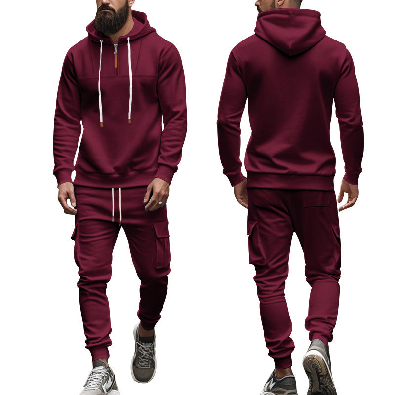 Men's sports set with high collar and practical pockets Lune London