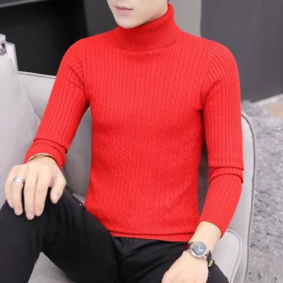 Women's knitted sweater with high collar and ribbed pattern Lune London