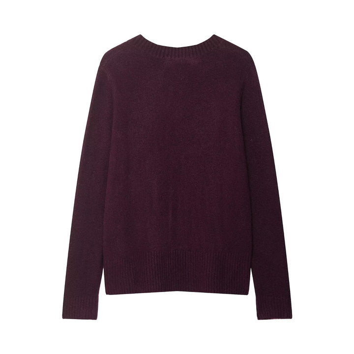 Women's V-neck sweater in soft knit material Lune London