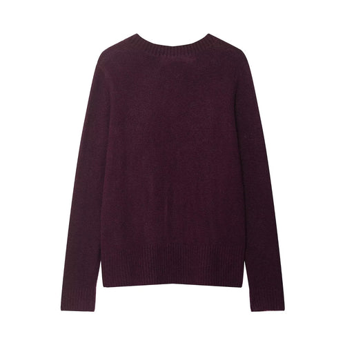 Women's V-neck sweater in soft knit material Lune London
