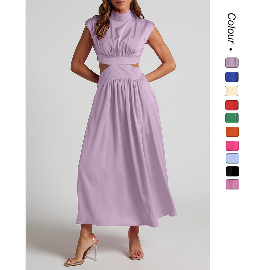 Ladies max dress with creative cut and fitted design