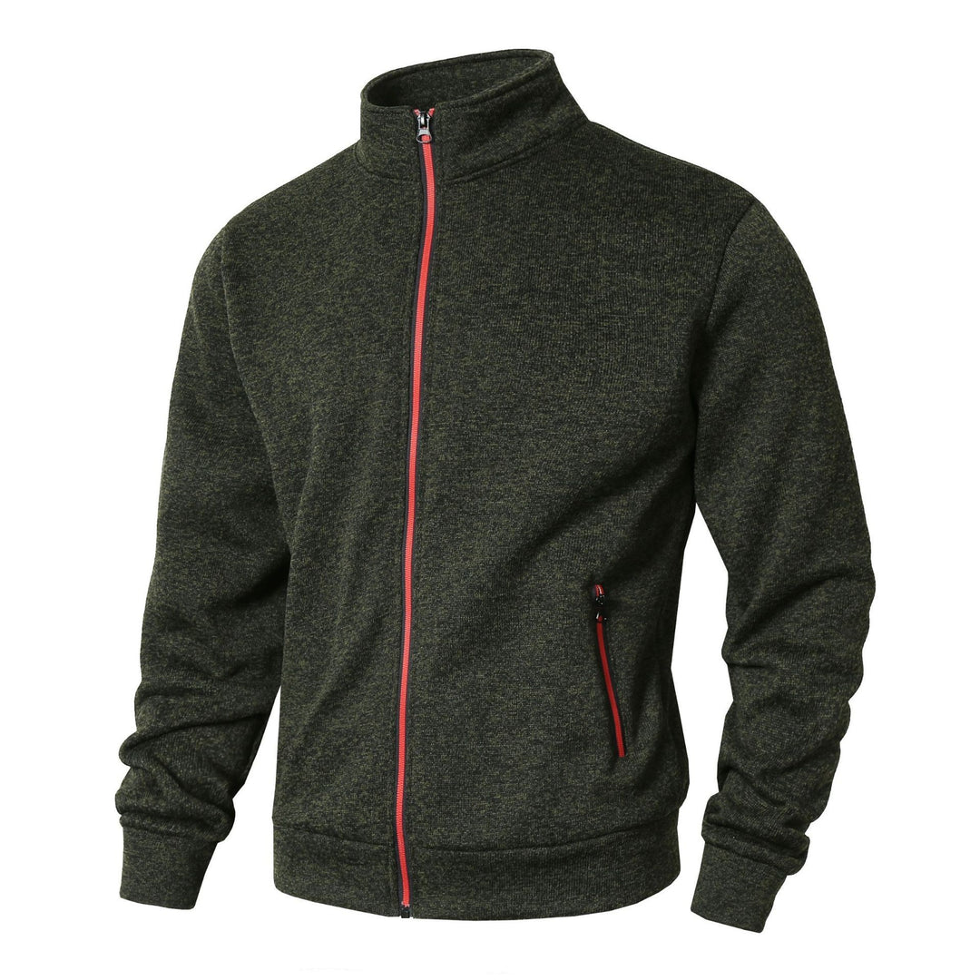 Fleece jacket for men with high collar and zipper Lune London