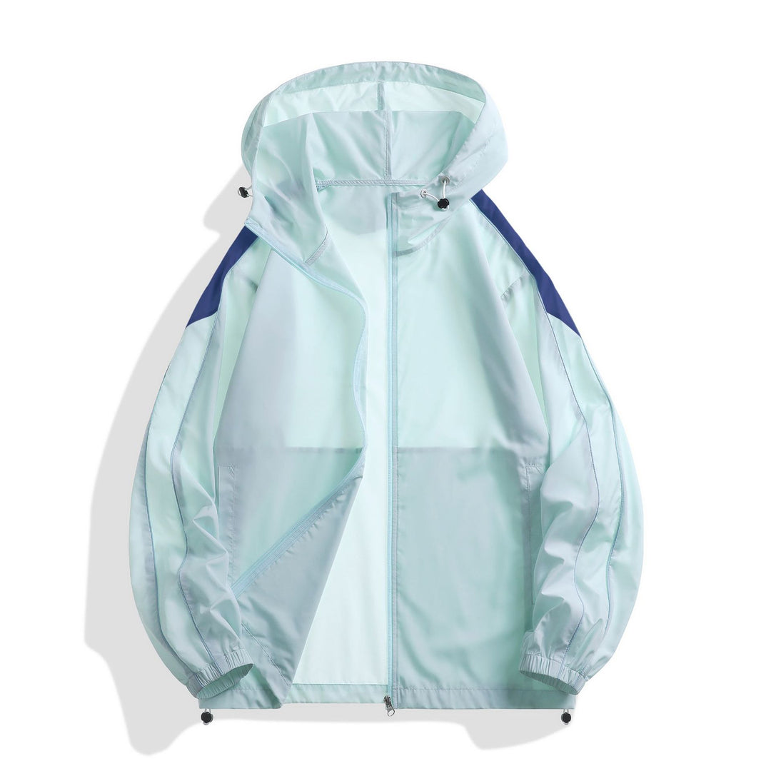 Ladies lightweight windbreaker with adjustable hood and breathable inserts Lune London