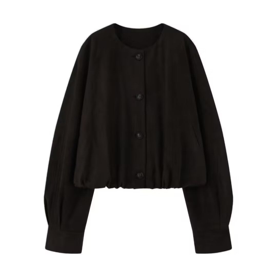 Ladies Soft Suede Lining with Chic Button Treatment Elegant and Style