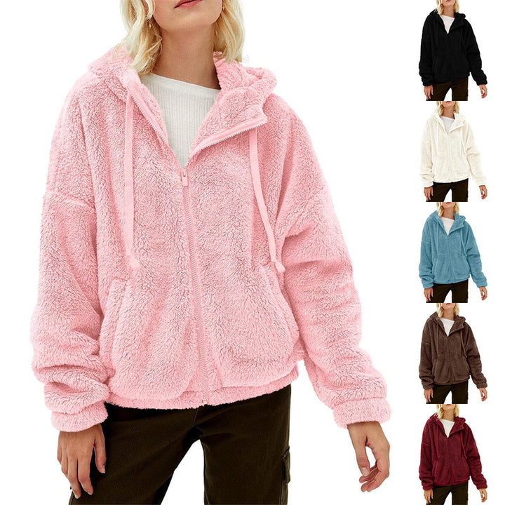 Lady Oversized Chic Faux Fur Hooded Jacket