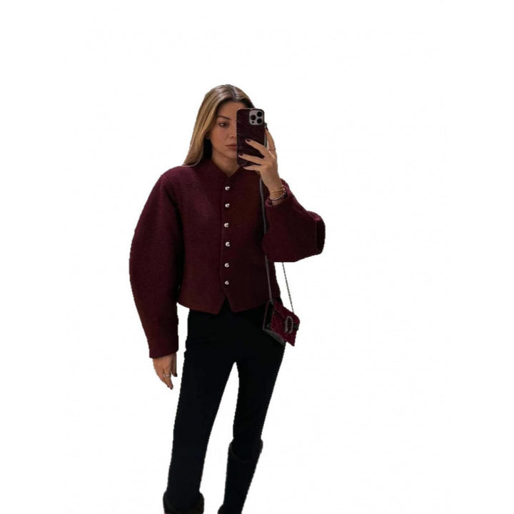 Ladies timeless cardigan with elegant buttons and voluminous sleeves Lune London