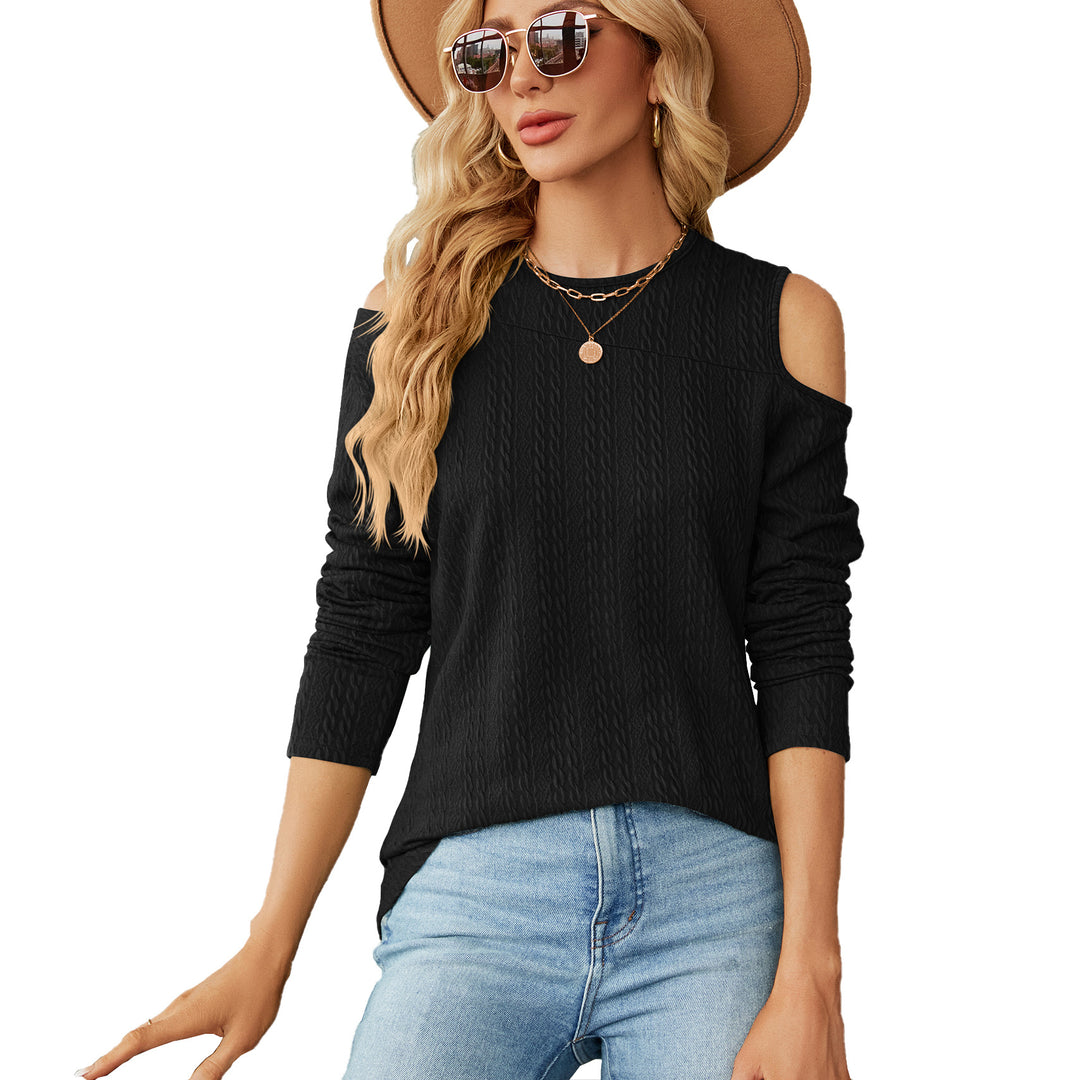 Casual tank top for women with open shoulder design and fine texture Lune London