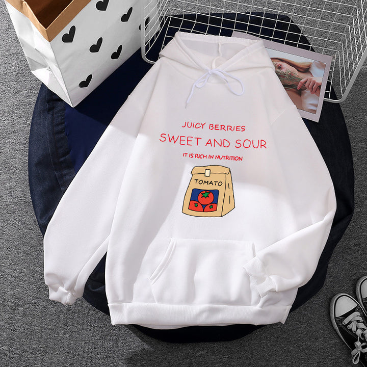 Women's hoodie with unique vitamin-rich print Chic & Stil