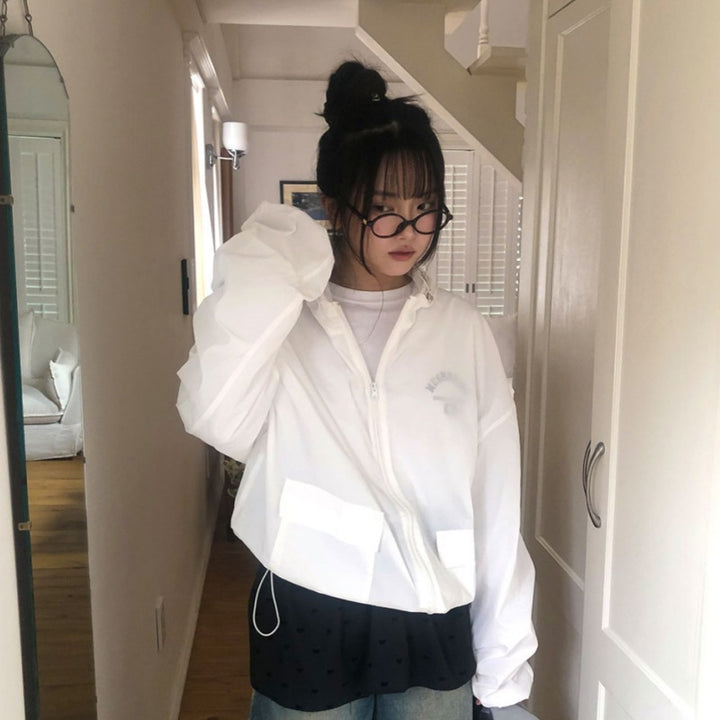 Veste coupe-vent décontractée pour femmes avec poches pratiques Chic & Stil
