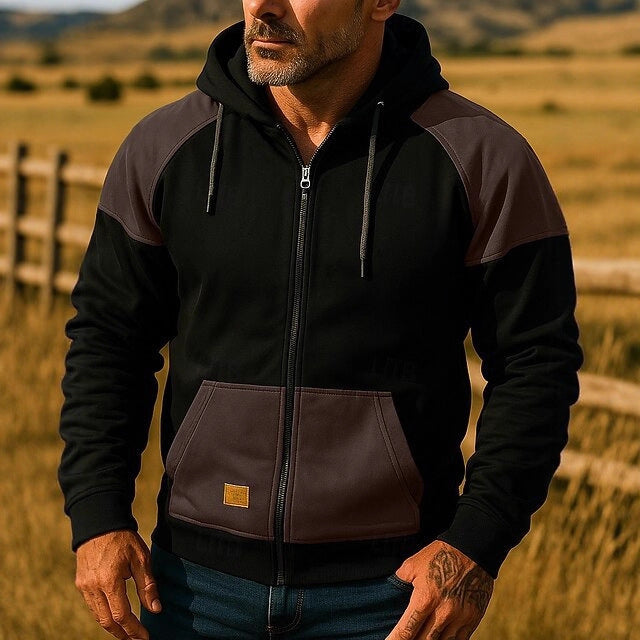 Men's sports jacket with chic and stylish color block design