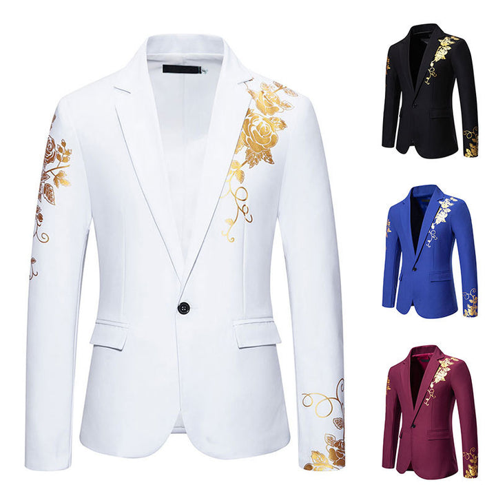 Veste élégante pour hommes avec design floral doré Lune London