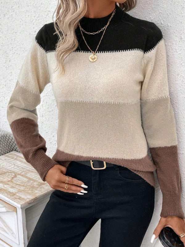Women’s knitted sweater with modern color combinations Lune London