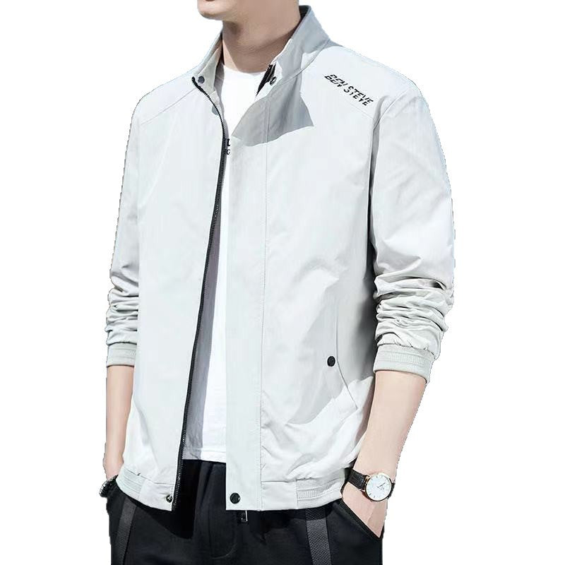 Sporty transitional jacket for men with high collar Lune London