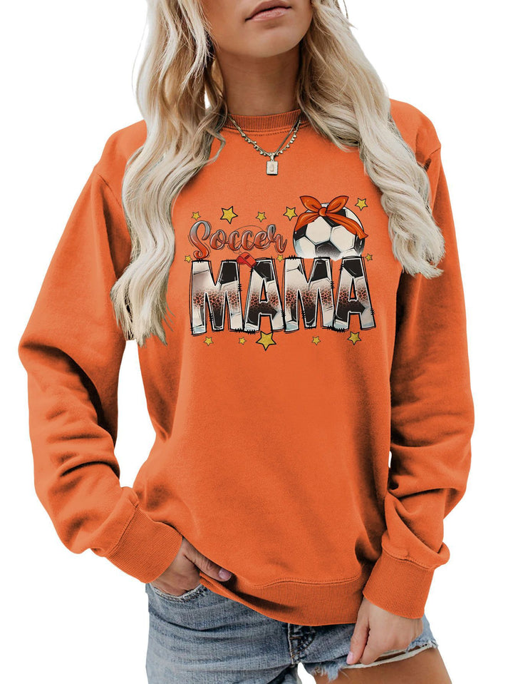 Sweatshirt pour femmes avec imprimé accrocheur "Soccer Mama" et coupe confortable Chic & Stil