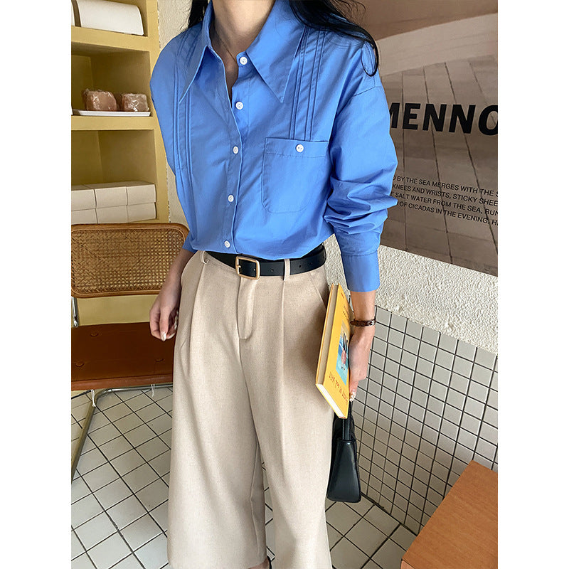 Women's classic blouse with fine pleats Chic & Stil