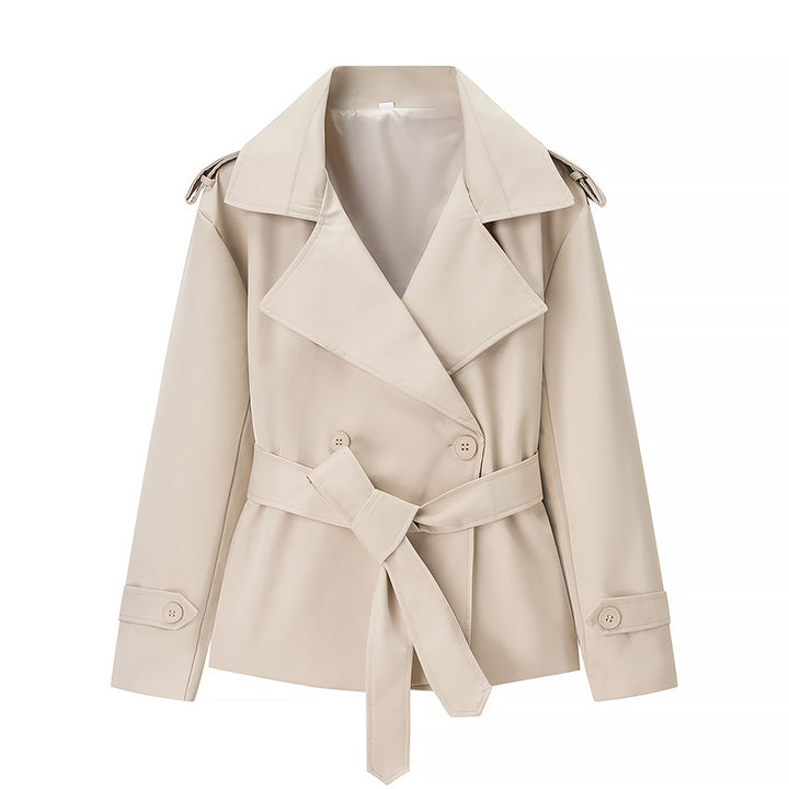 Manteau trench élégant pour femme avec ceinture et grands revers Chic & Stil