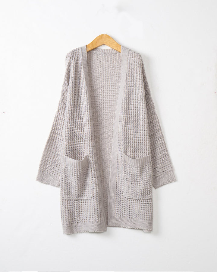 Casual knit cardigan for women with pockets and open cut Lune London