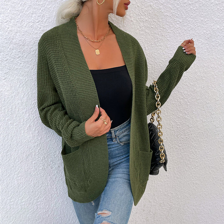 Knitted jacket for women with a relaxed fit and open pockets Lune London