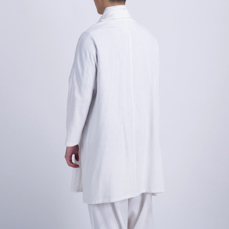 Men's overcoat with asymmetrical cut and decorative details Lune London