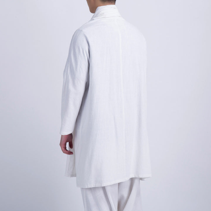 Men's overcoat with asymmetrical cut and decorative details Lune London