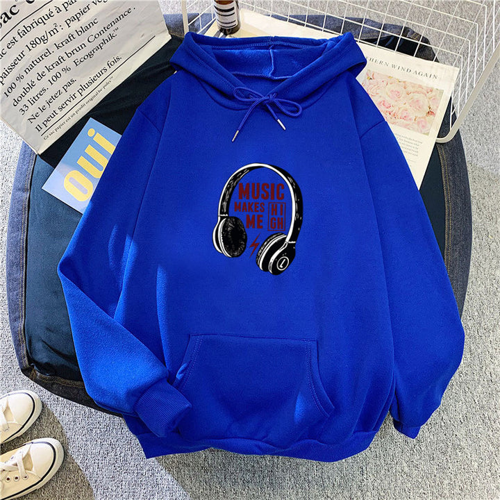 Women's hoodie with creative music design Chic & Stil