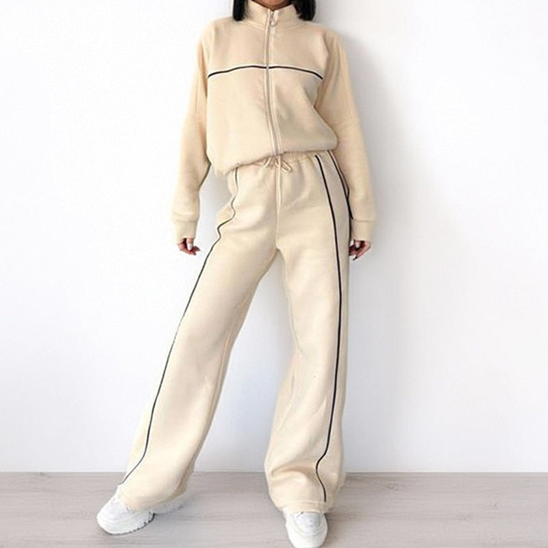 Lune London women's sports outfit with high collar and wide legs