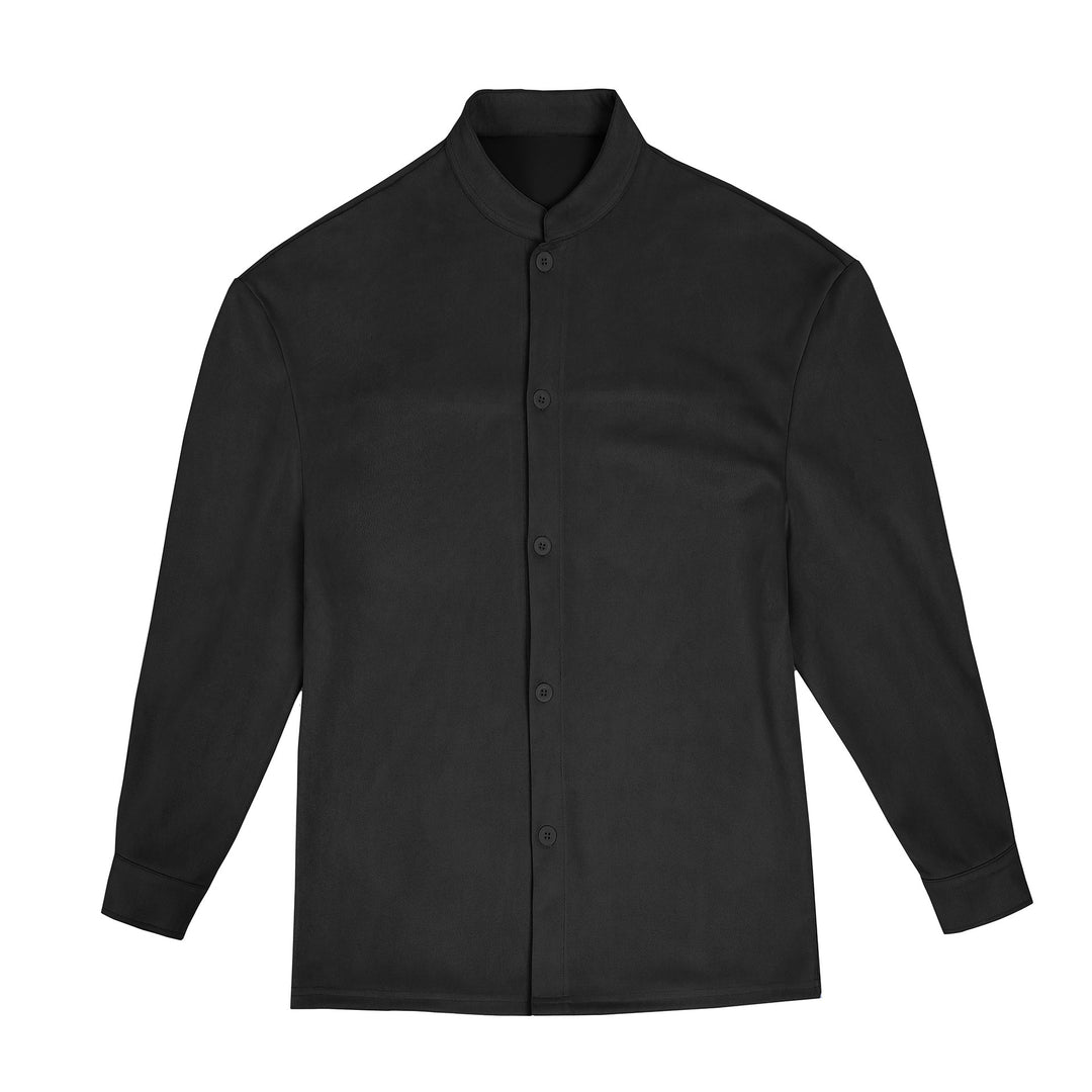 Women's long sleeve shirt with sparkling fabric and modern high collar Lune London