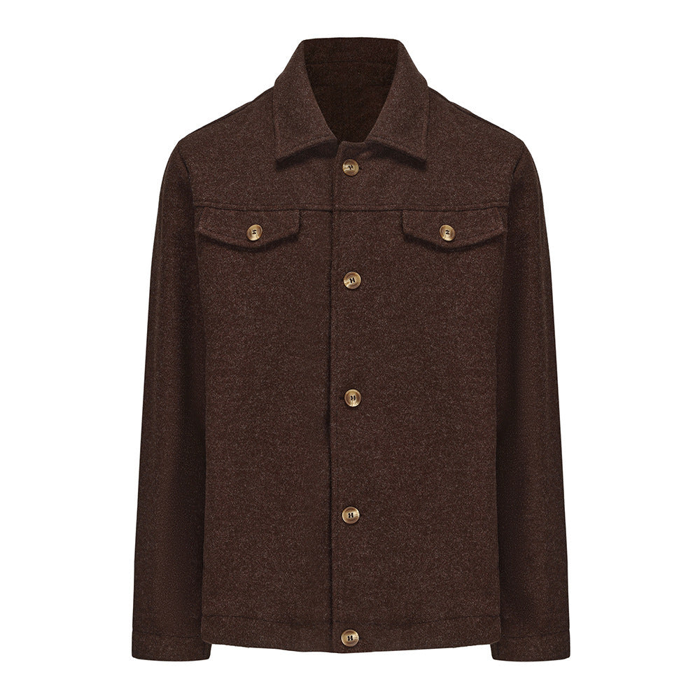 Trendy cotton jacket for men with gold buttons and flap pockets Lune London