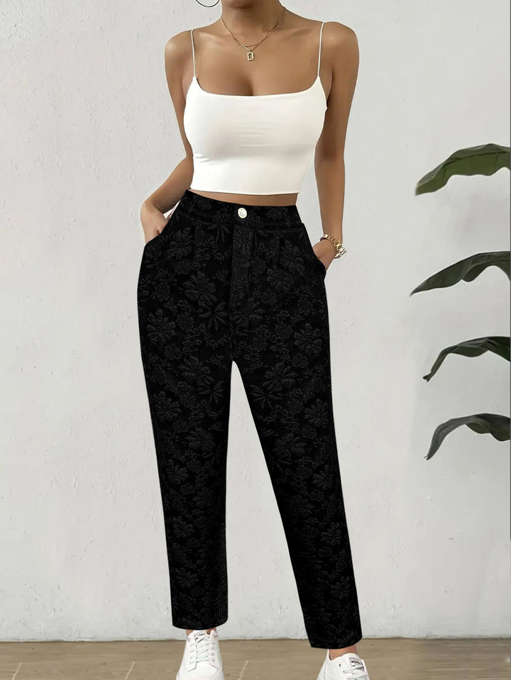 Flower pants for ladies in a chic and stylish casual style
