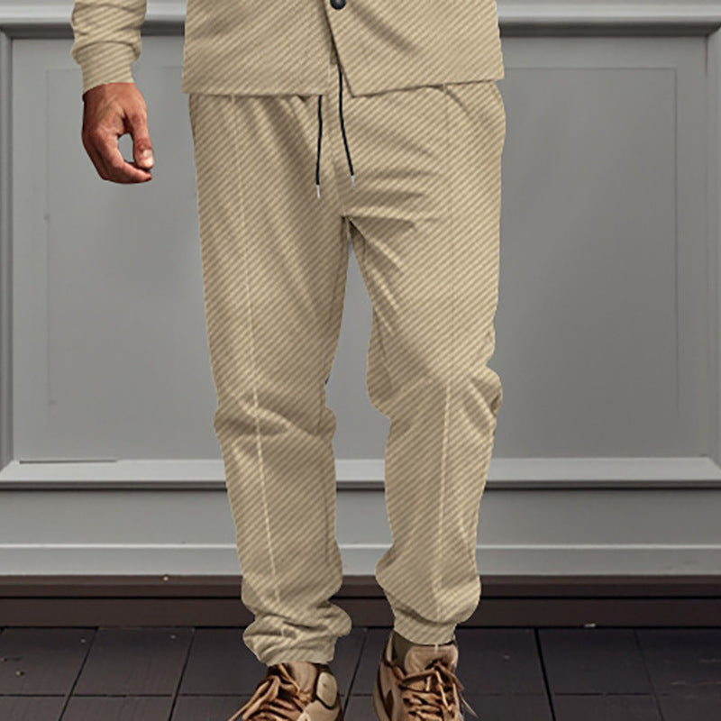 Men's branded jogger pants with elastic waistband and practical side pockets Lune London