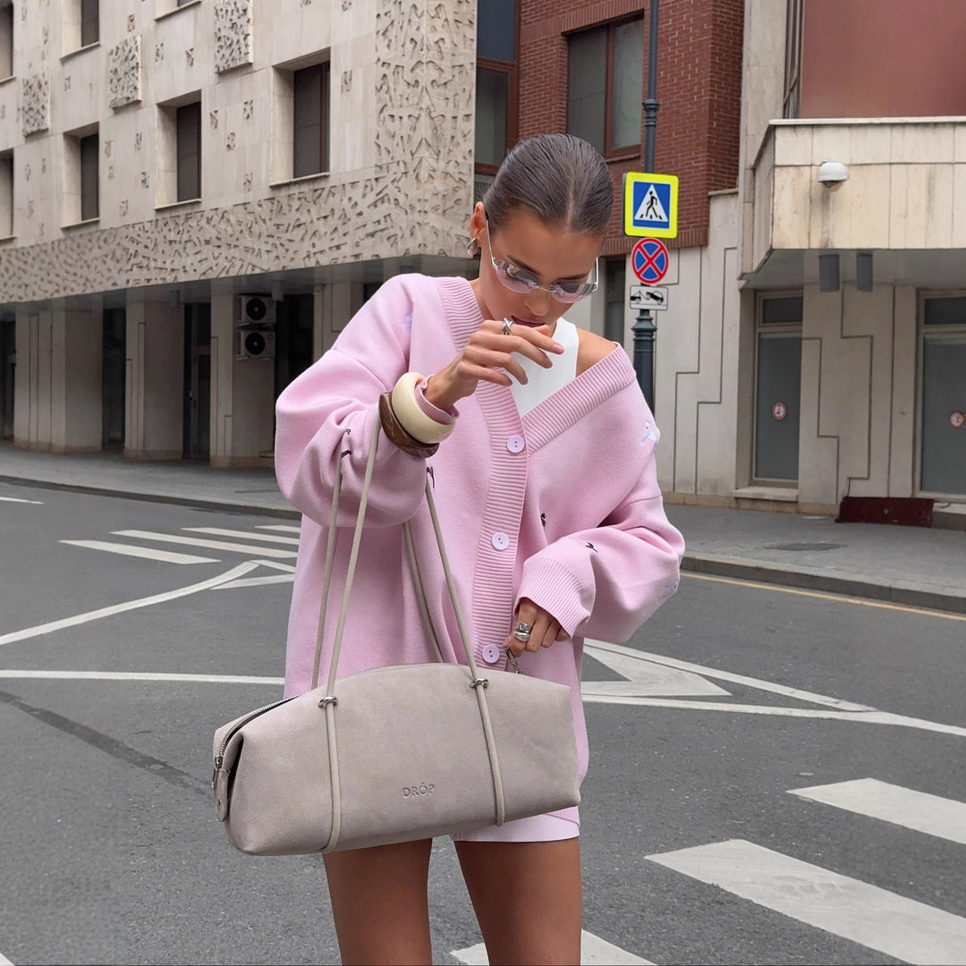 Casual knit jacket for women with innovative detailed embellishments Lune London