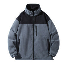 Fleece jacket for men with high collar and zippered pockets Lune London