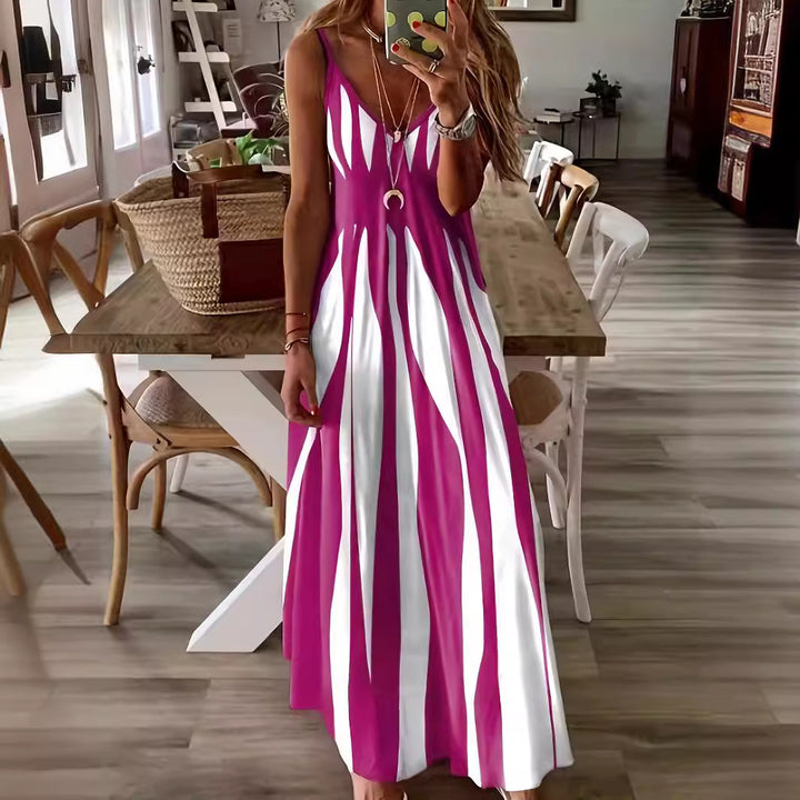 Maxi Dress Women Long with a resilient off-shoulder cut and full length Lune London