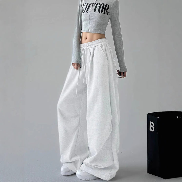 Ladies Wide and Casual Chic Jogging Pants