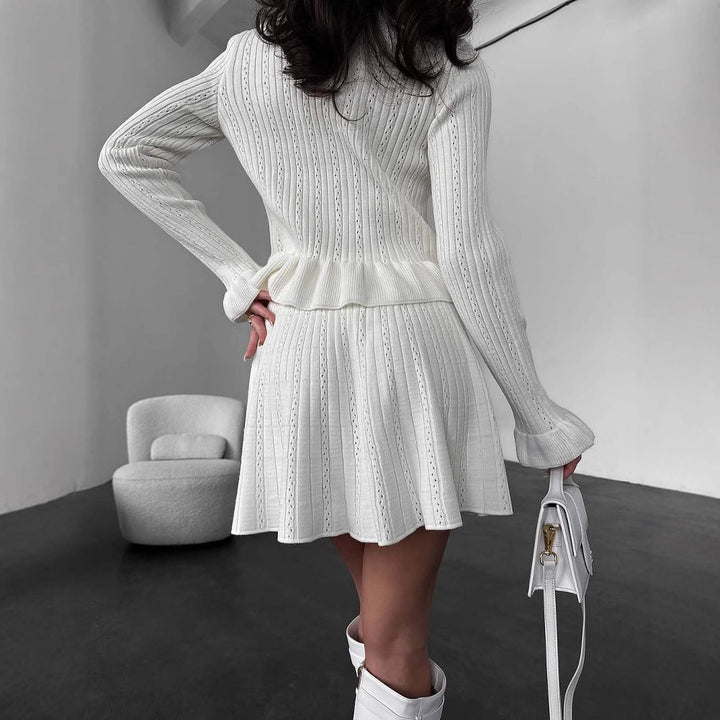 Veste-cardigan pour femmes avec texture côtelée et détails ludiques Chic & Stil