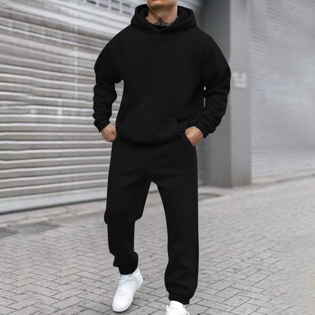 Men's Comfortable Hoodie Suit with Elastic Waistband and Practical Pockets Lune London