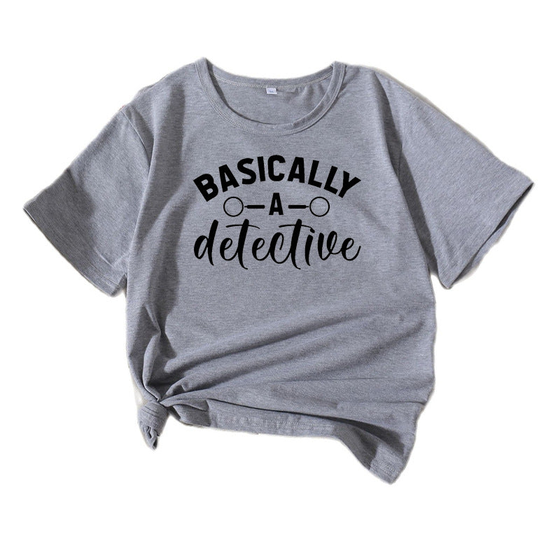 Women’s Quirky Detective Humor T-Shirt Lune London