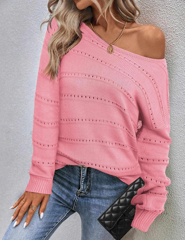 Pull en tricot pour femmes avec une structure aérienne et un design ample Chic & Stil
