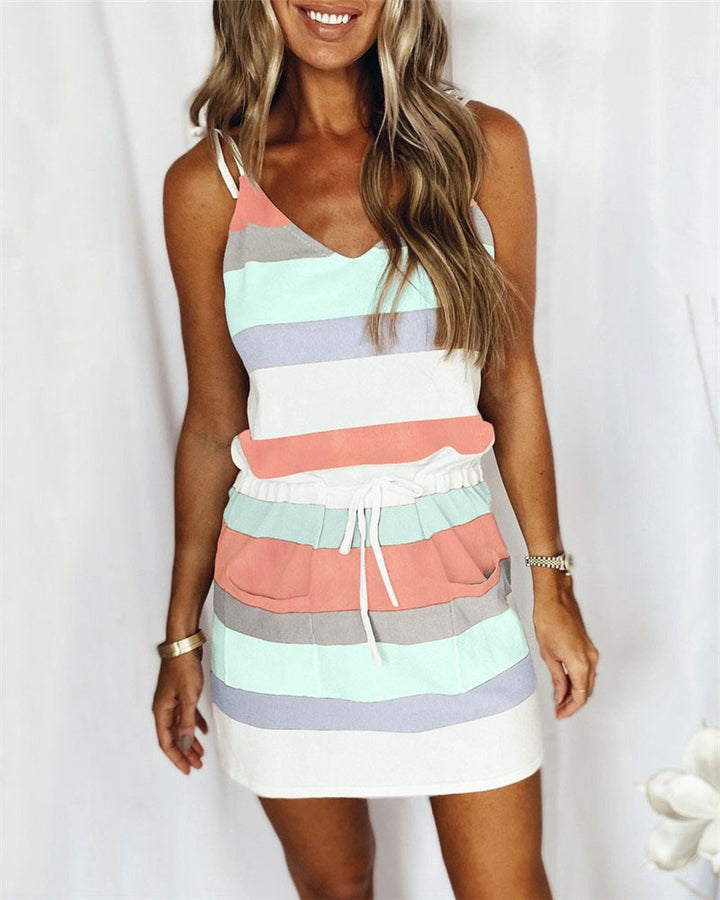 Casual summer dress for women with pencil skirt design and practical pockets Lune London