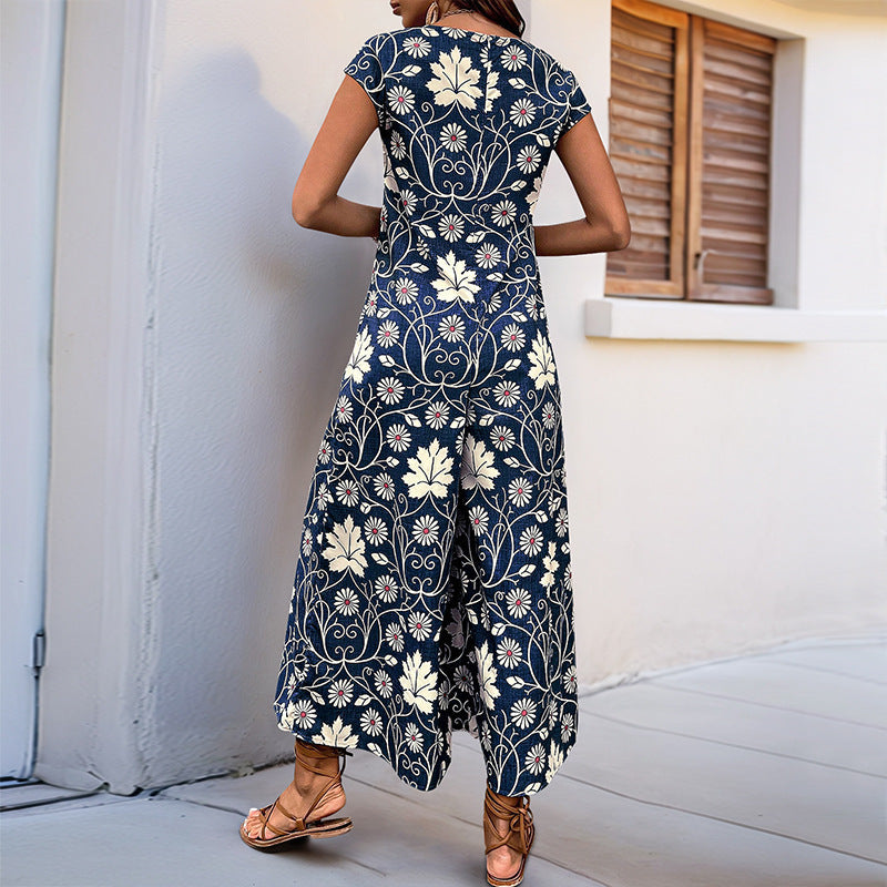 Women’s Jumpsuit with Floral Pattern and Practical Pockets Chic und Stil