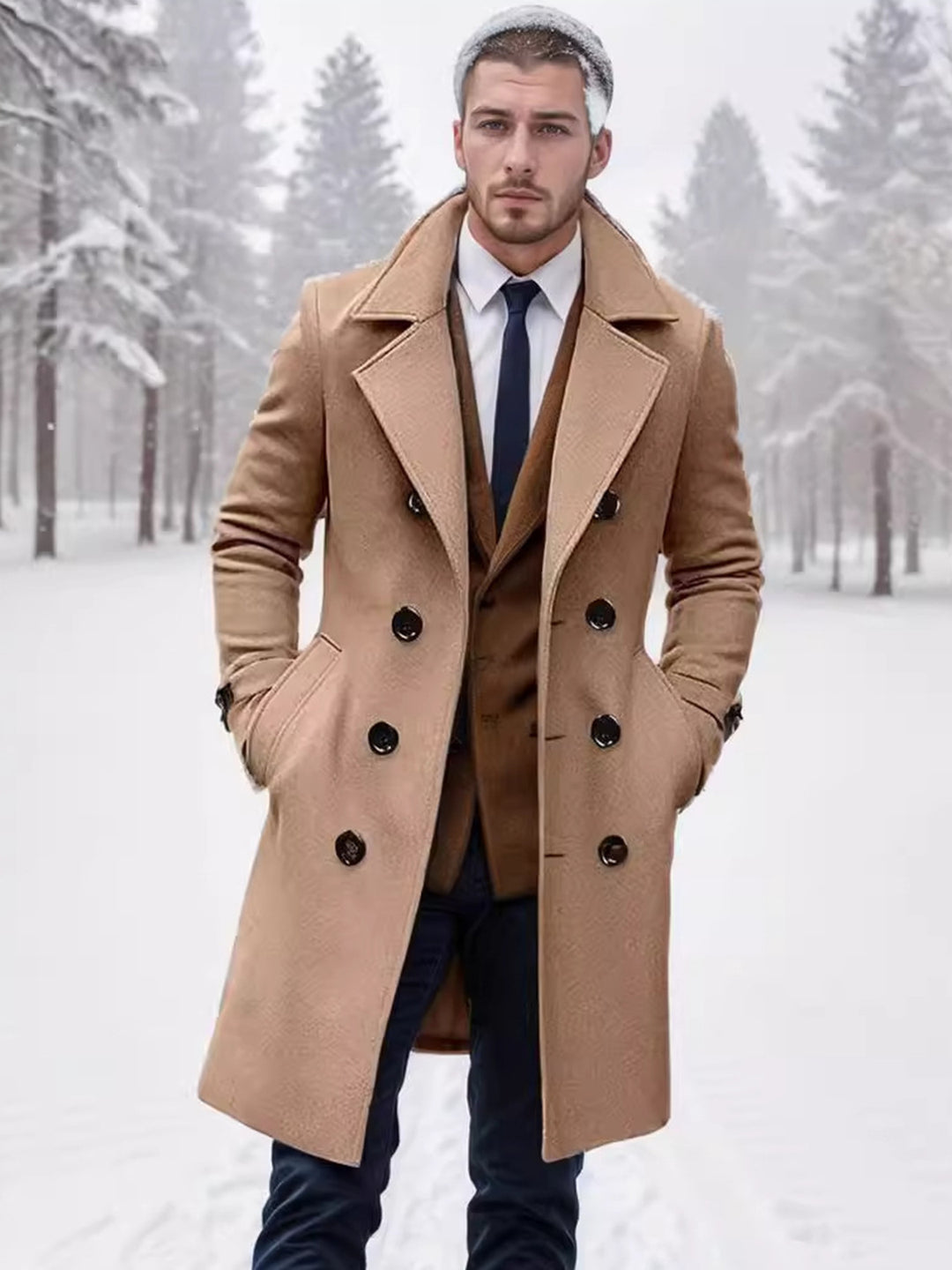 Elegant wool coat for men Lune London