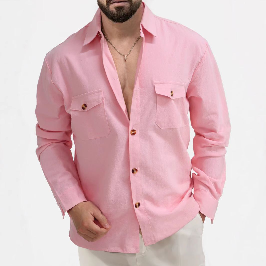 Casual shirt for men with modern buttons and practical chest pockets Lune London