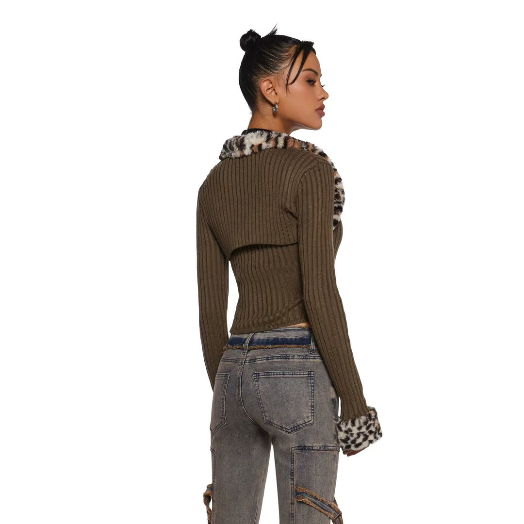 Knit dress for women with plunging V-neck and refined button decoration Lune London