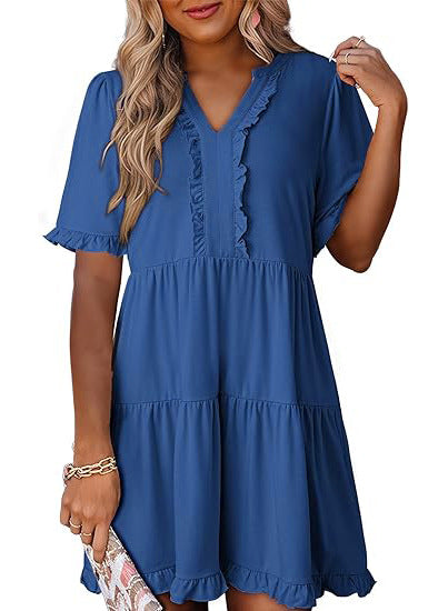 Leisure dress for women with ruffle details Lune London