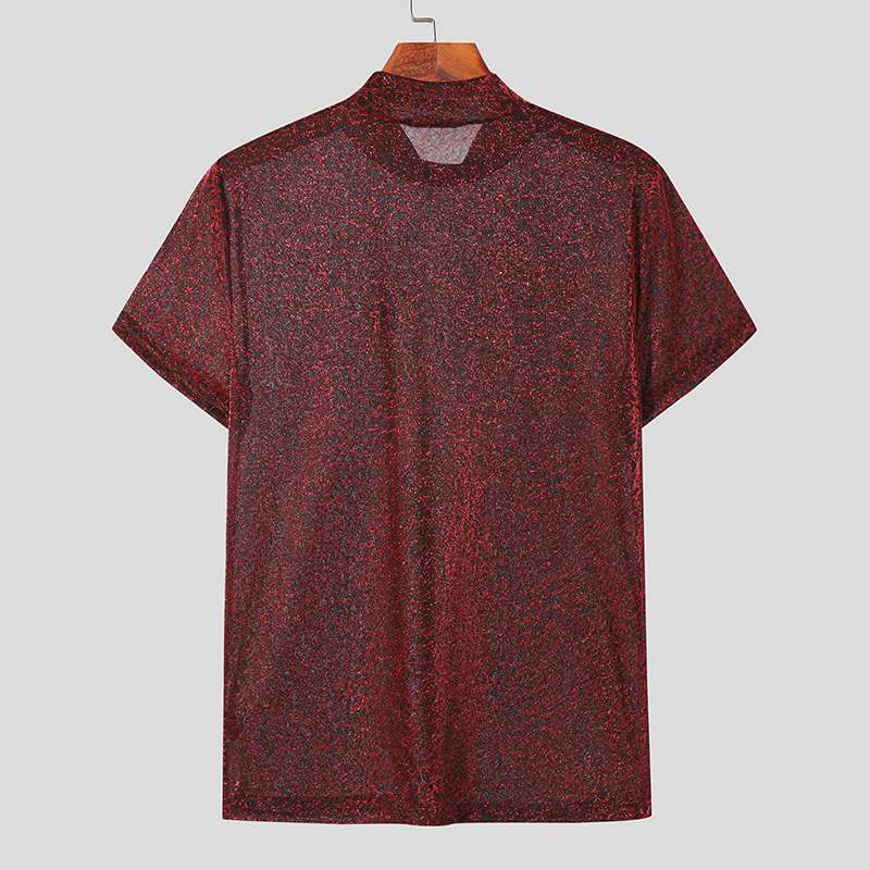Short sleeve men's T-shirt with a modern glitter design and a trendy cut Lune London