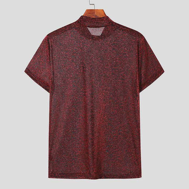 Short sleeve men's T-shirt with a modern glitter design and a trendy cut Lune London