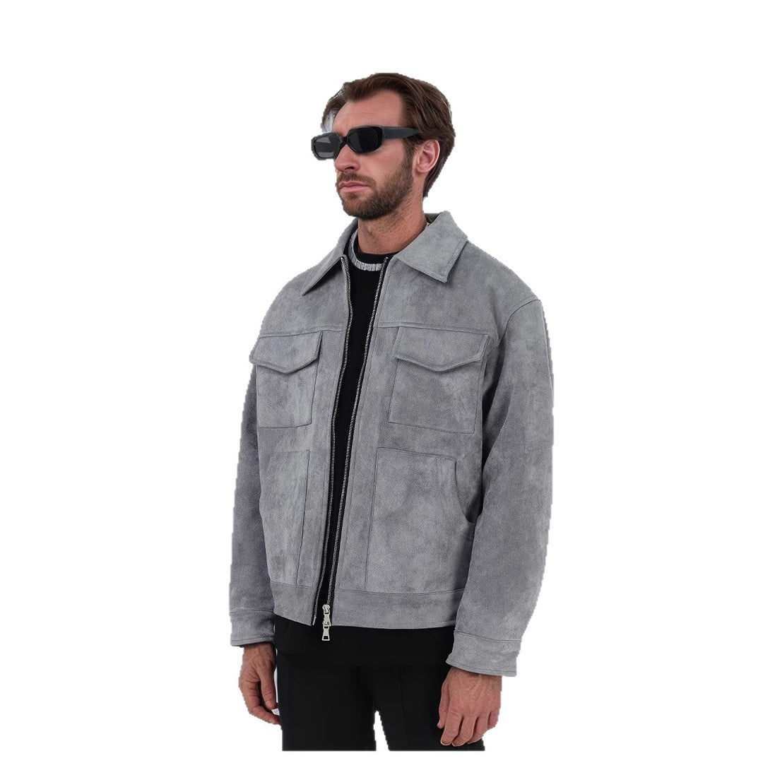 Modern and comfortable men's transition jacket with large pockets Lune London