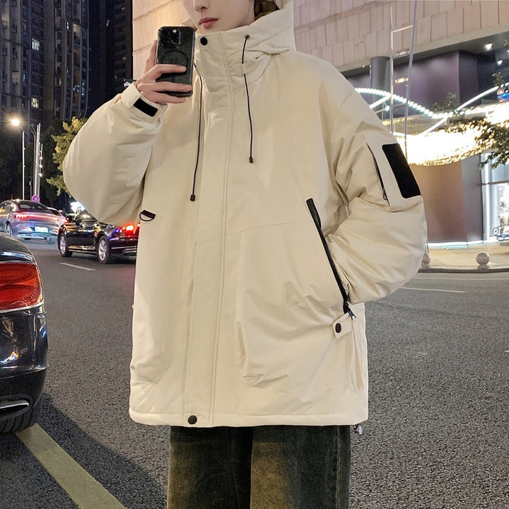 Functional winter jacket for men with insulating padding and adjustable hood Lune London