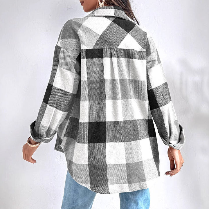 Plus size ladies checked shirt Lune London